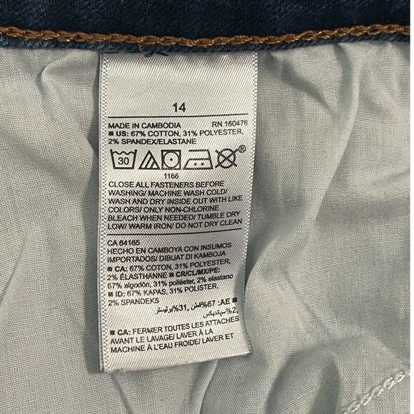 Old Navy Womens Size 14 Kicker Boot Cut Stretch Mid Rise Dark Wash Blue Denim - Picture 7 of 12